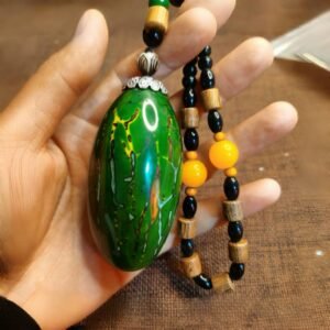 Imperial Jade Color | Hand-Carved Thousand-Eye Bodhi Palm Sculpture | Natural Meditation Artifact, Buddhist Spiritual Amulet